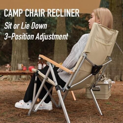 Outdoor Folding Chair Portable Recliner Fishing Backrest Leisure Chair Adjustable Aluminum Alloy Beach Chair Picnic