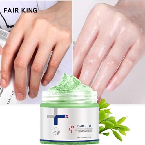 Green Tea Lock Water Repair Hand Mask Nourish Moisturizing Whitening Exfoliating Calluses Hand Film Anti-aging Hand Cream 50G