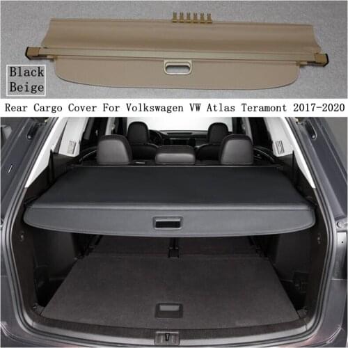 Rear Cargo Cover For Volkswagen VW Atlas Teramont 2017-2020 Privacy Trunk Screen Security Shield Shade Auto Accessories