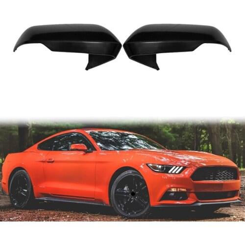 Car Rearview Side Glass Mirror Cover Trim Frame Side Mirror Caps Replacement for Ford Mustang 2015-2020
