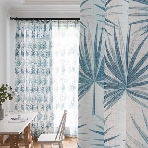 Factory Direct American Cotton Pine Pin Printing Curtains For Living Room Bedroom Ordered Finished