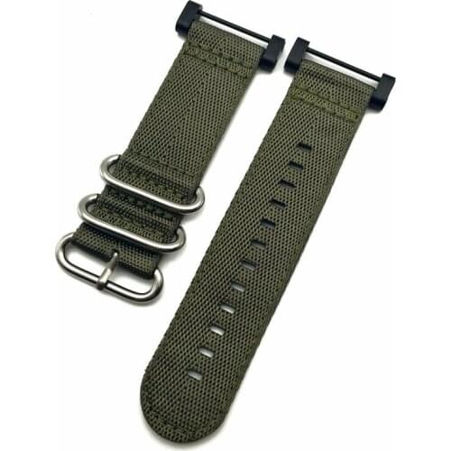 Green Silver Ring For Suunto Core Series Traverse Watch Band Strap Nylon Zulu Watchband 24MM And Adapters And 2Pcs Screwdriver