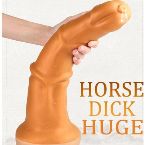 Super Huge Animal Dildos For Women Soft Realistic Horse Dick Penis Masturbator Vaginal Anal Stimulation Plug Sex Toys For Woman