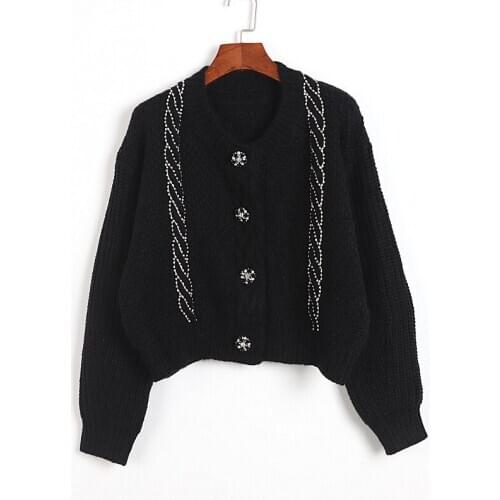 2021 Spring Sweater Pullover Flora White Black Red Cardigan Sweater Womens High Quality Kint