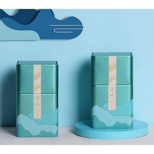 Tinplate Tea Caddy Black Tea Green Tea Holding Cans Universal Creative Personality Fashion Tea Box Empty Box Tin Can