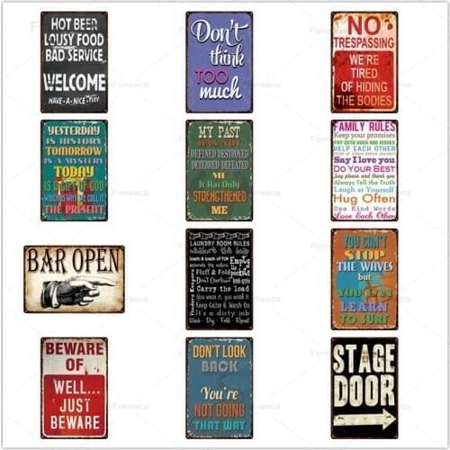 Retro Life Quotes Tin Sign Keep Calm And Keep Smiling Metal Plate Home Decoration For Bar Pub Wall Art Iron Painting