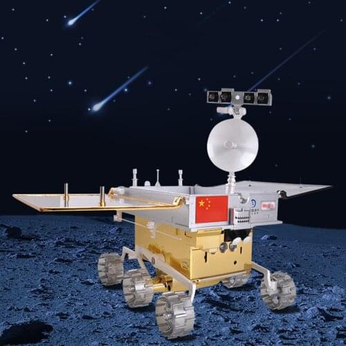 1/16 Chang'e 4 Lunar Rover Space Rover 3D Metal Model Hobby Science Souvenir Collectible Toy w/ Sound Lighting