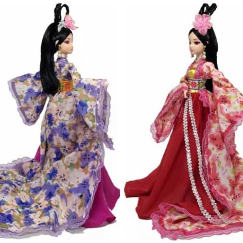 1/6 BJD Clothes Cosplay Ethnic Dresses For Barbie Dolls Accessories Outfits Chinese Ancient Costume Princess Party Gown Kids Toy