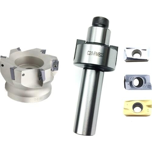 1 set C20 FMB22+BAP300R BAP 400R Cutter Head+10pcs apmt1135/apmt1604 Carbide Inserts Face Milling cutter end mill adapter 50 63