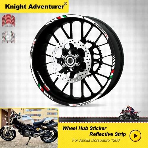 12 X Thick Edge Outer Rim Sticker Stripe Wheel Decals Motorcycle Accessories For Aprilia DORSODURO 750 1200 ABS