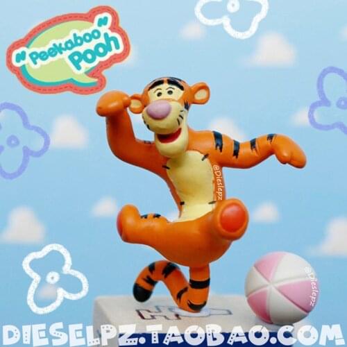 2PCS 4.3cm Disney Winnie the Pooh Pooh partner Tigger DIY material doll Hand made model collection ornaments