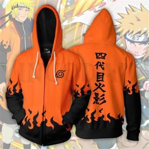 2021 New Arrival Harajuku Anime Hoodies Naruto Uchiha Uzumaki Hatake Printing Pullover Sweatshirt Hip Hop Streetwear Costume