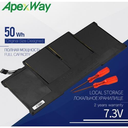 ApexWay new a1369 2011 2012 2013 2014 production replace a1405 a1496 laptop battery for apple macbook air 13 "a1466 2012 year