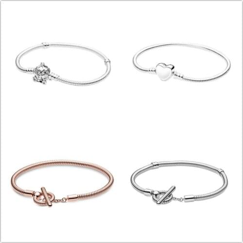 925 Sterling Silver Pandora Bracelet Moments Cinderella Pumpkin Bracelet Bangle Fit Women Bead Charm Diy Jewelry