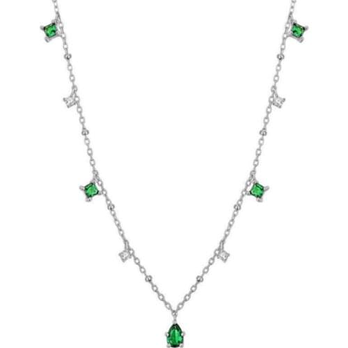 New 2021 Crystal Tassel Water Drop Bead Link Chain Pendant Necklace Jewelry For Women Accessories dz128