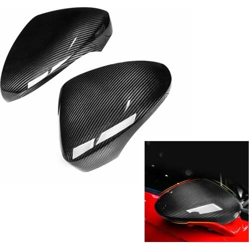 For Porsche Panamera 971 2017-2020 Left Drive Car Exterior Door Window Side Case Real Carbon Fiber Rear View Mirror Caps Cover