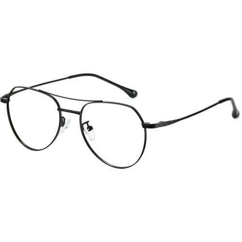 Cyxus Anti Blue Light Anti-eye fatigue Retro British style Computer Glasses Pilot Transparent lens (Female/Male) 8205