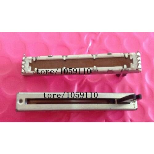 DJ mixer fader 6cm push rod linear sliding potentiometer 8 foot B 250Kx2 15MM fork shaft