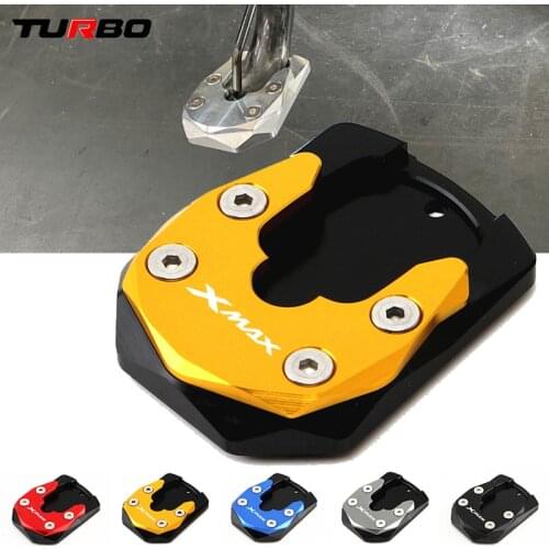 For YAMAHA XMAX300 XMAX X-MAX 125 250 300 2017-2021 Motorcycle CNC Kickstand Foot Side Stand Enlarge Extension Plate Pad