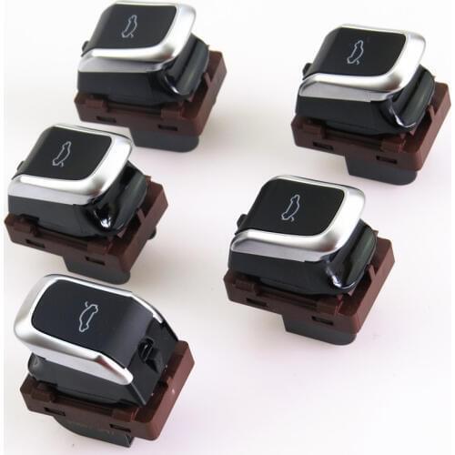 FHAWKEYEQ Qty 5 Chrome Boot Lid Button Rear Trunk Adjust Switch 8KD 959 831 A 8KD 959 831 For Q5 RS5 RS4 A4 S4 A5 S5 A4 Allroad