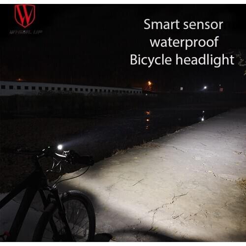 Wheel Up Outdoor Cycling Mountain Bike Light Sensor Bicycle Light Headlight LED Night Cycling Lamp Headlight