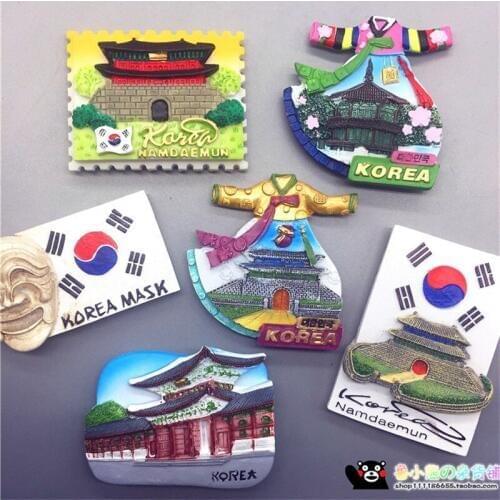 Korea Seoul Namdaem Jeju Island Gyeongbokgung Palace Fridge Magnet Tourist Souvenirs Refrigerator Magnetic Stickers Gift