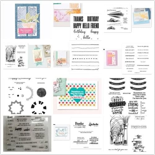 Metal Cutting Dies and Stamps Stencils For DIY Scrapbooking Photo Album Die Cut Embossing Paper Card New Dies and Stamps 2021