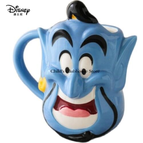 Disney Cute Personality Aladdin Ceramic Cup Breakfast Cup Creative Ceramic Household Water Cup Oatmeal Cup