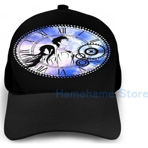 Fashion Steins;Gate Love mix colors Basketball Cap men women Graphic print black Unisex adult hat