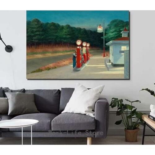 Modular Wall Art Edward Hopper Canvas Paintings Idealism Pictures Prints Gas Poster Home Decor Nordic For Living Room No Frame