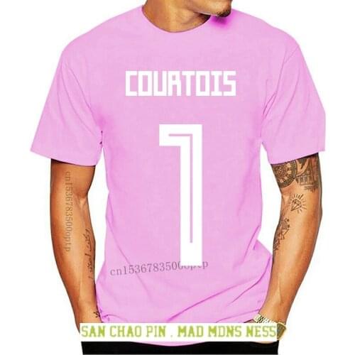 2018 Newest Belgium Courtois Number 1 Russia World Match Cup 10 Colors T Shirt Mens Fans Short Sleeve Tee Fashion