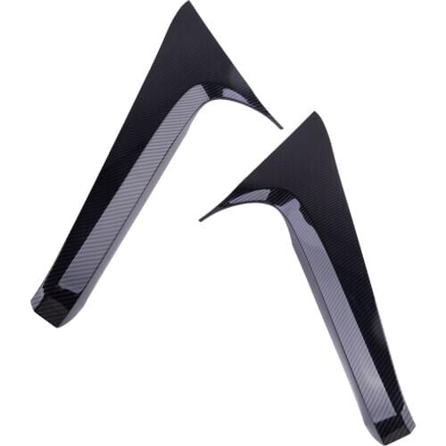 1 Pair ABS Black Car Rear Window Spoiler Molding Cover Trim Accessories Fit For Toyota RAV4 2019 2020