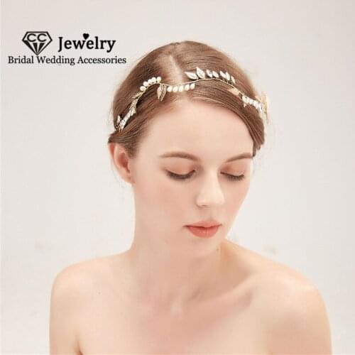 CC Leaf Shape Headbands Wedding Accessory for Women Bridal Headdress Engagement Hairwear Simple Design Headpiece Hairband HS143