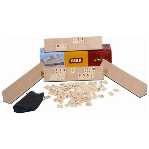 Plastic Joker Big wood look plastic high quality tiles game camping travel leisure men women rummy set