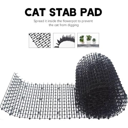 2m Garden Cat Scat Repellent Mat Prickle Strips Portable Anti Cat Net Spike Keep Cat Away Digging Climbing Pets Garden Supplie