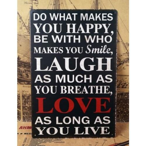 Antique Style Love Poster Home Pub Wall Decor Metal Vintage Tin Signs Bar