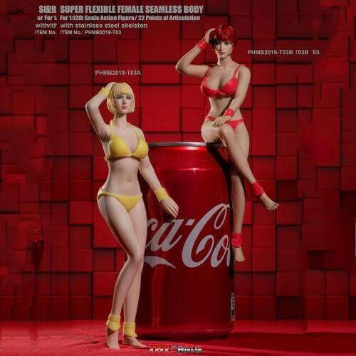 TBLeague 1/12 T03A T03B Female Action Figure Seamless Body with Head Sculpt Pale Suntan Figurine Dolls