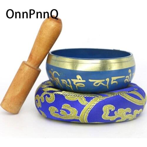 Bol Tibetan Singing Bowl Buddhism Home Decoration Nepal Cuenco Tibetano Budismo Cuencos Xizang (Including Sticks and Mats)