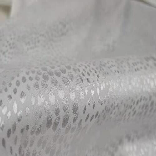 Fabric for Dress White Jacquard Glossy Chiffon Qualified Soft Breathable Cloth Materil DIY
