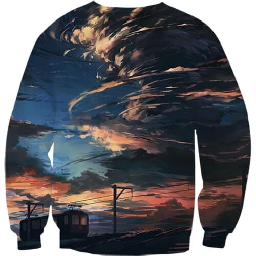 JUMEAST Man Hoodies Fashion 3D Printing Dunk Sunset Series Hoodies Men Women 3D Print Street Wear Colorful Hooded Oversize S-7XL
