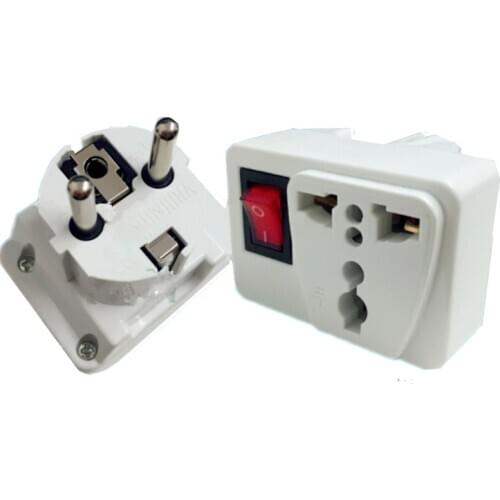 Universal Electric Plug With On/Off Switch International Travel Charger Power Socket Adapter EU GDeals