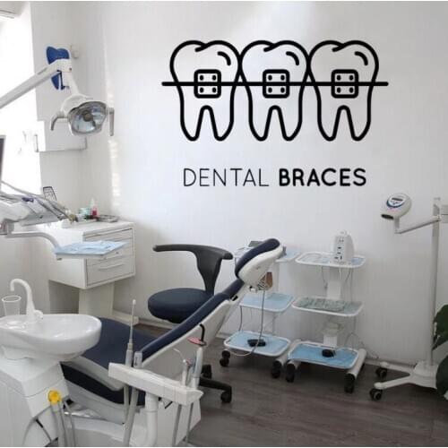 Vinyl decal detachable dental shop decoration detachable quote window decals dental care wall stickers dental clinic 2YC2