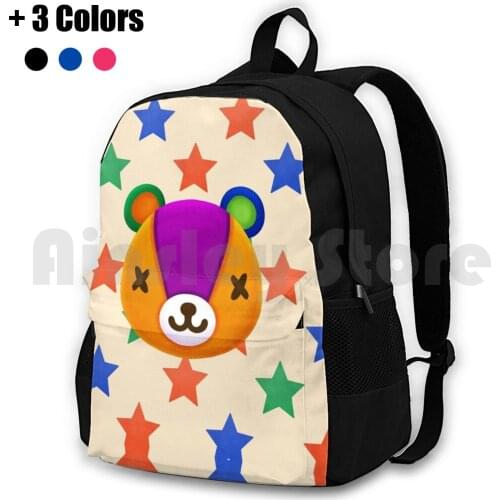 Animal Outdoor Hiking Backpack Waterproof Camping Travel Animal Villager Cute Bear Acnl New Leaf Video Game Character Gaming