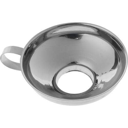 Stainless Steel Wide Mouth Canning Funnel Cup Hopper Filter Kitchen Tools 2 Size