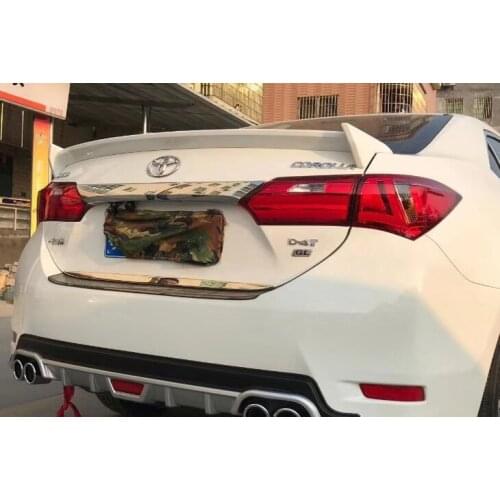 RQXR ABS tail wing roof visor rear spoiler for Toyota corolla 2014-2018 with additional brake light