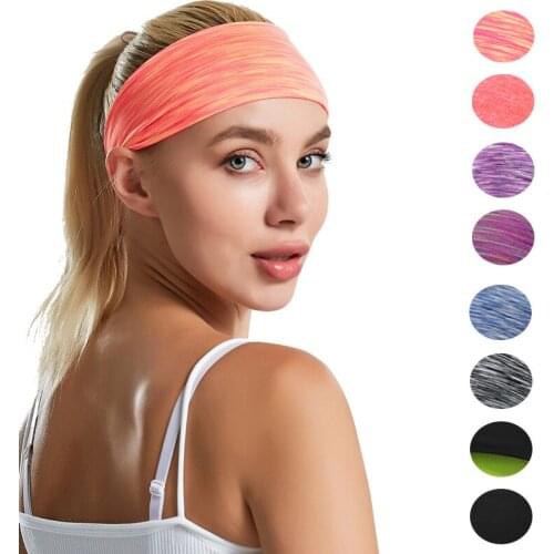 1Pc Elastic Absorbent Sweat Bands Yoga Running Fitness Headband Sports Hair Bands Outdoor Basketball Gym Stretch Hair Wrap
