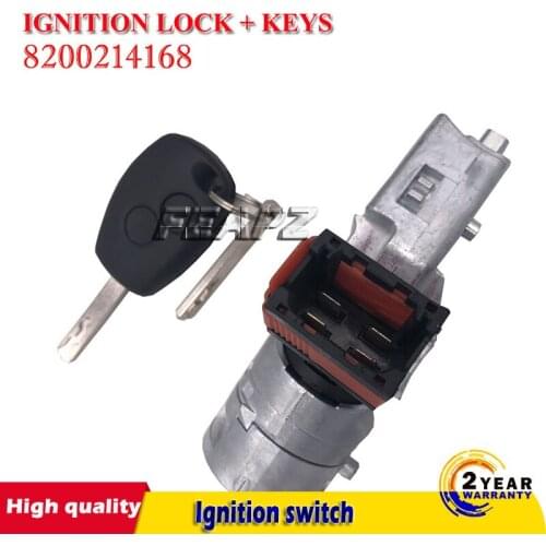 10pcs/1set Ignition switch for Renault clio MK3 Modus Kangoo Twingo 2005-2012 ignition barrel key 8200214168 7701208408