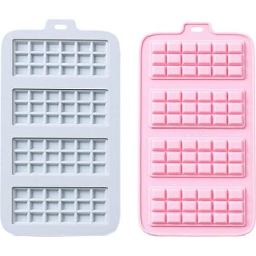 21.5x11.7x0.9cm Waffle Chocolate Mold Silicone Mold Home DIY Homemade Childrens Complementary Food Candy Dessert Baking Mold