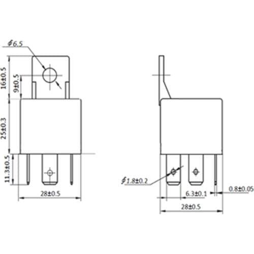 3pcs 24V 40A 5 Pin Terminal SPDT Relay Power Switch With Pre-wired Harness