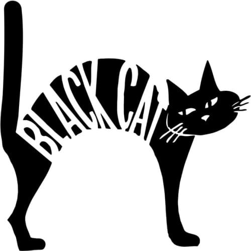 30cm Creative Black Cat Fashion Animal Vinyl Car Sticker 6z-045